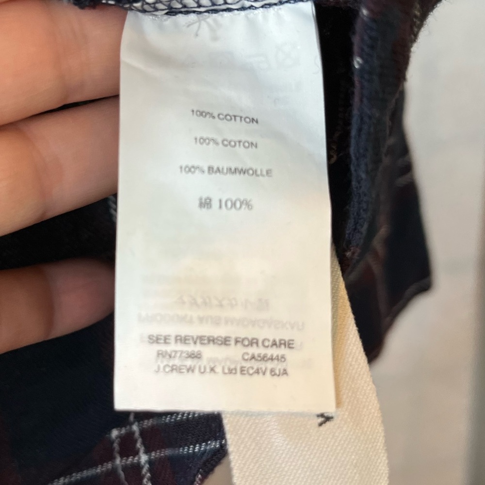 Madewell navy plaid blouse - Picture 5 of 5